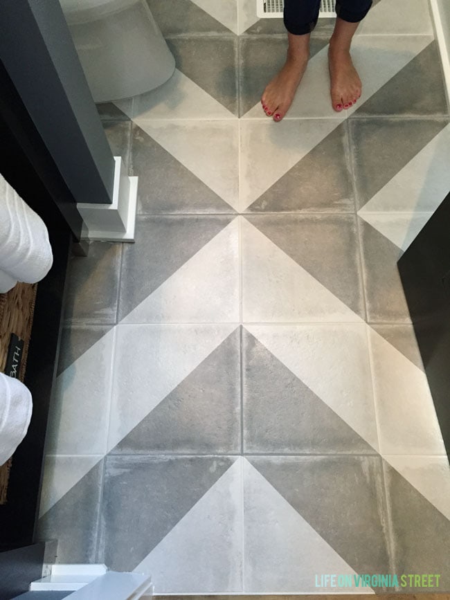 Omaha Street of Dreams Powder Bath Floor - Life ON Virginia Street