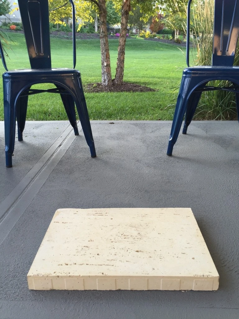 Travertine concrete paver