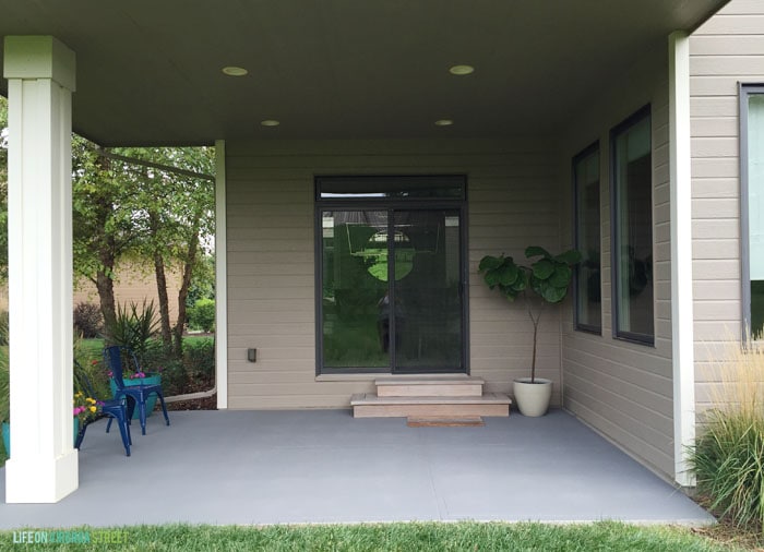 Painted Concrete Patio - Life On Virginia Street