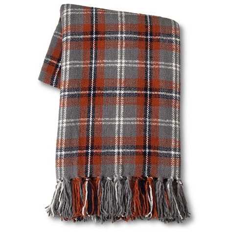 plaid throw