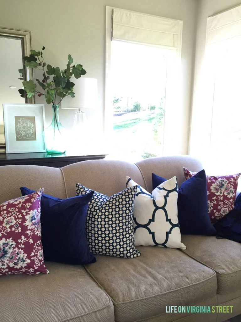 Fall 2015 Living Room and Throw Pillows