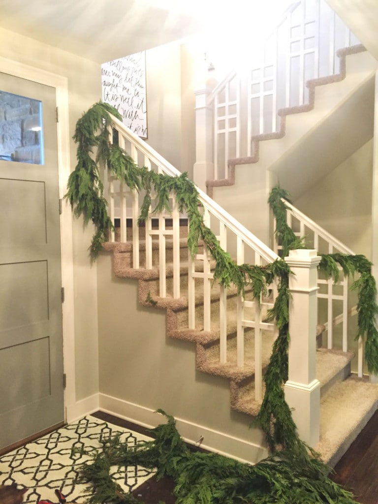 Entryway Christmas Progress - Life On Virginia Street