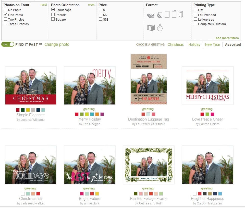 Choosing the Minted options.