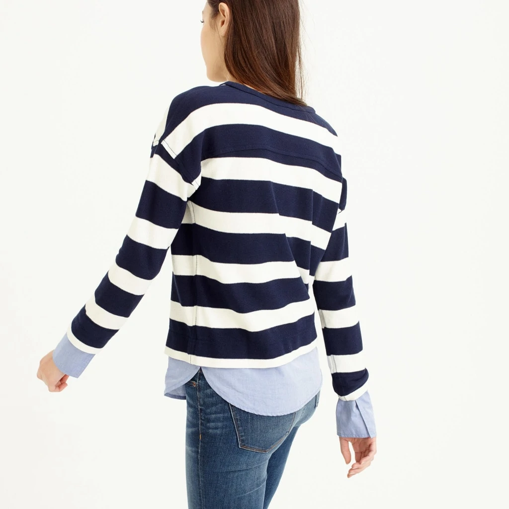 Striped Top with Cuffs and Tails