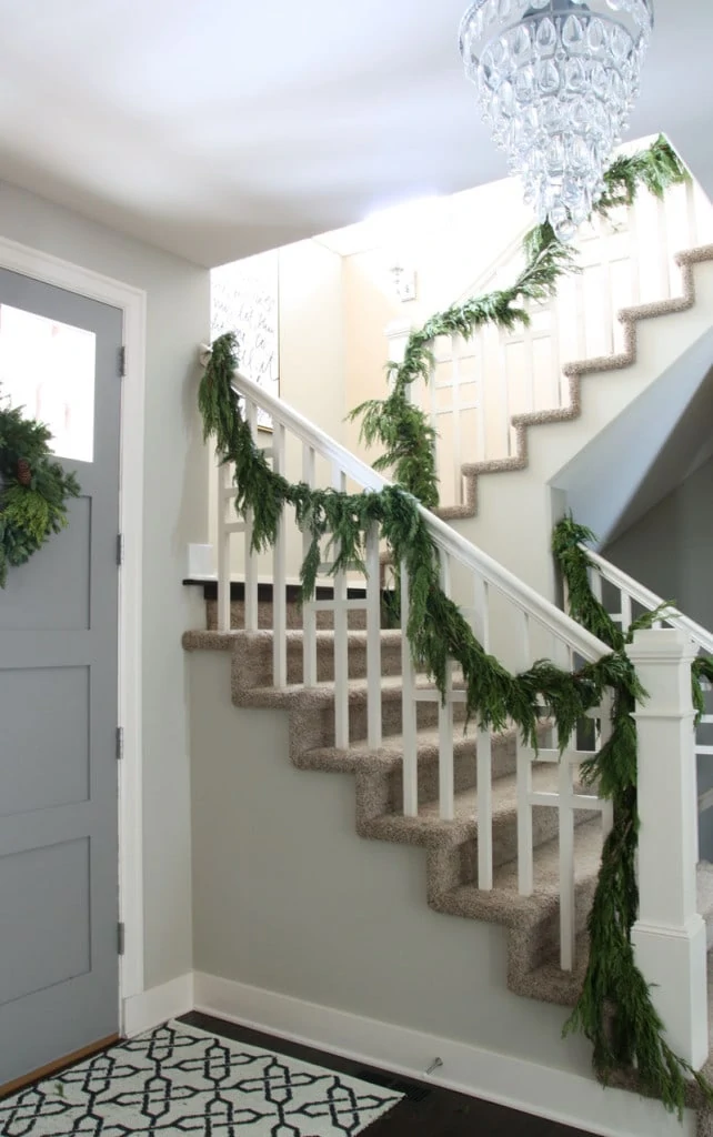 Christmas Entryway Staircase - Life On Virginia Street