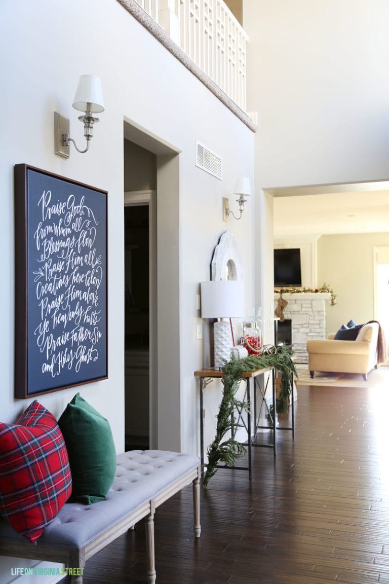 Preppy Plaid Christmas Home Tour - Life On Virginia Street