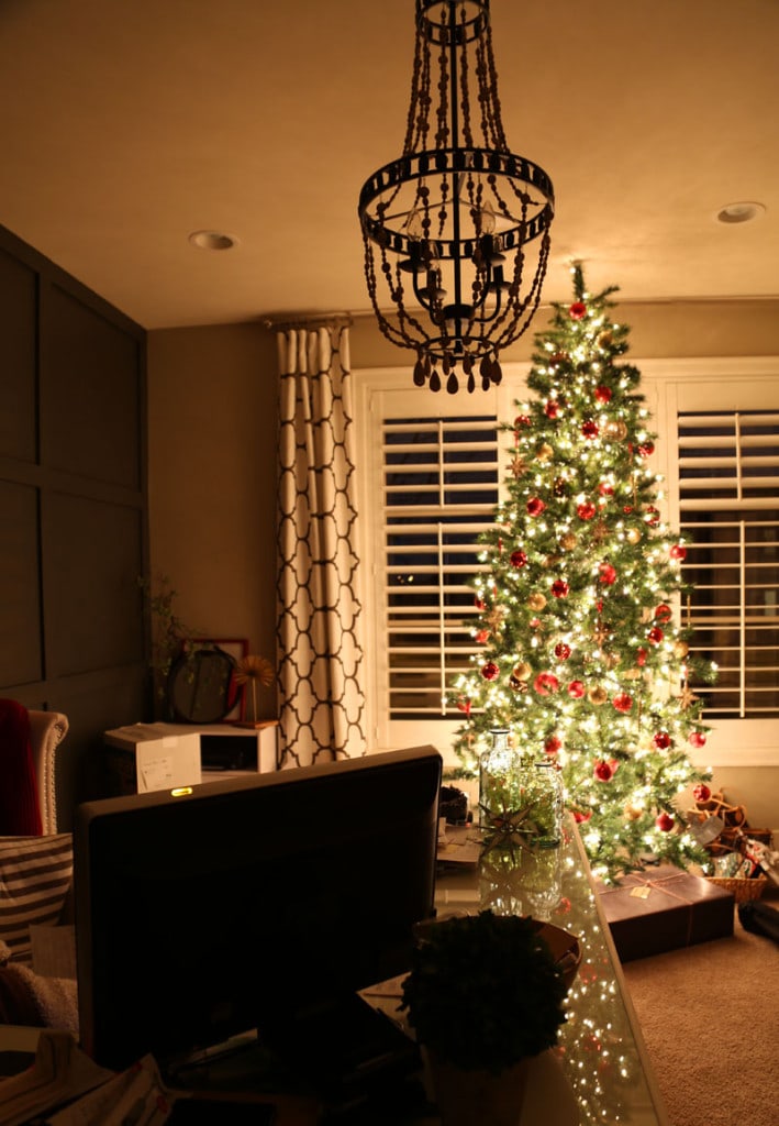 Christmas Office Tree at Night - Life On Virginia Street