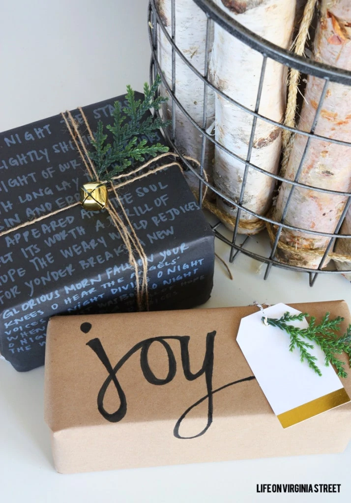 Make Your Own Christmas Gift Wrapping Paper With Chalk Couture