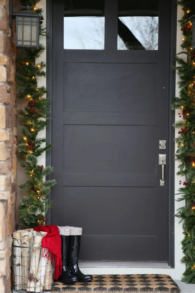 Front Door Christmas Decor - Life On Virginia Street