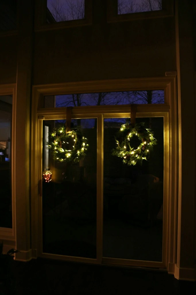 Hallway Wreaths at Night - Life On Virginia Street