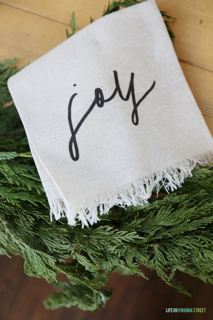 Joy Christmas Napkins - Life On Virginia Street