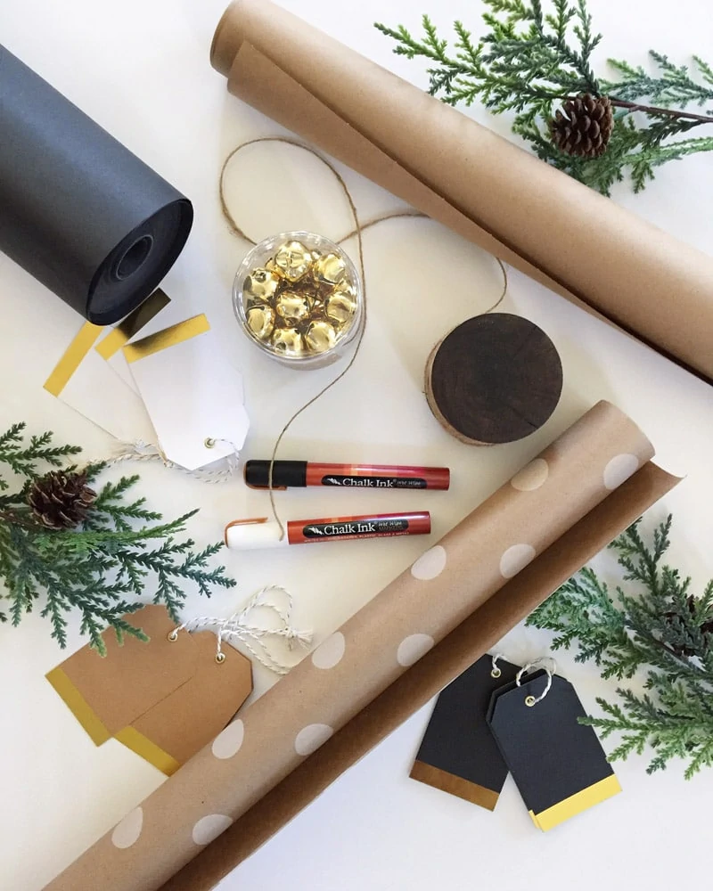 Easy DIY Wrapping Paper for Christmas - Thistlewood Farm