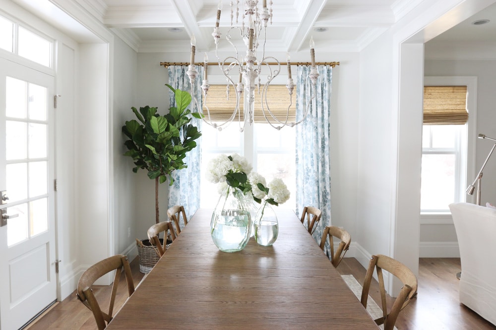 Dining Room with Fiddle Leaf Fig via Studio McGee