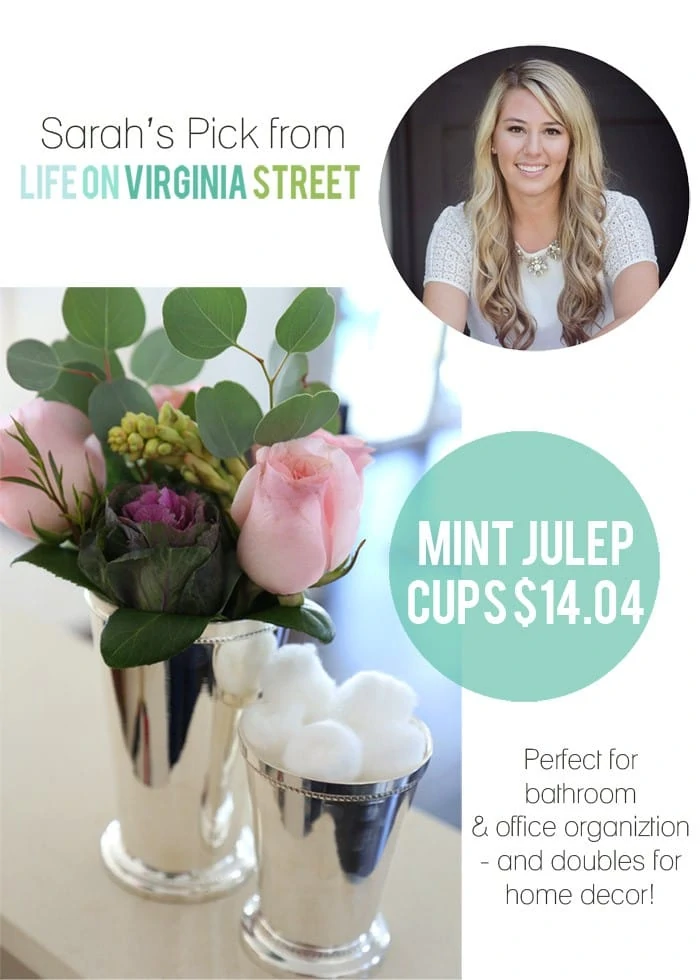 Organizing with Mint Julep Cups - Life On Virginia Street