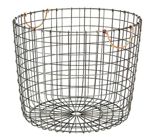 Pewter and Copper Metal Basket