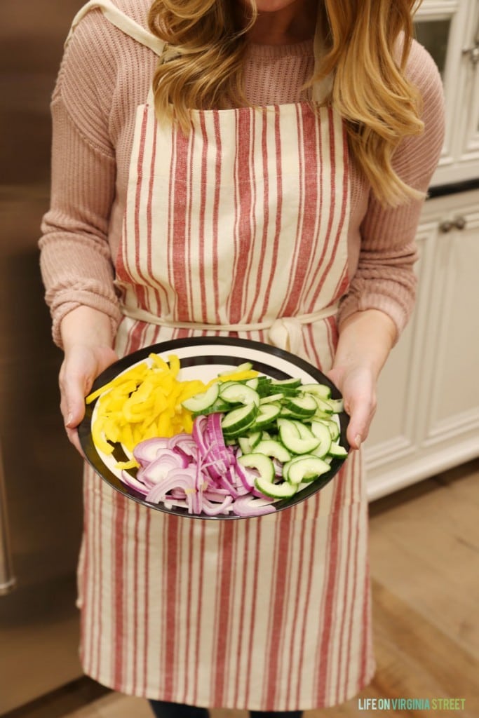 Creme de la Creme Cooking Class Vegetable Tray - Life On Virginia Street