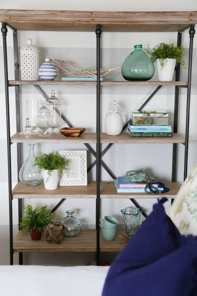 Crestview Collection La Salle Bookshelf in Guest Bedroom