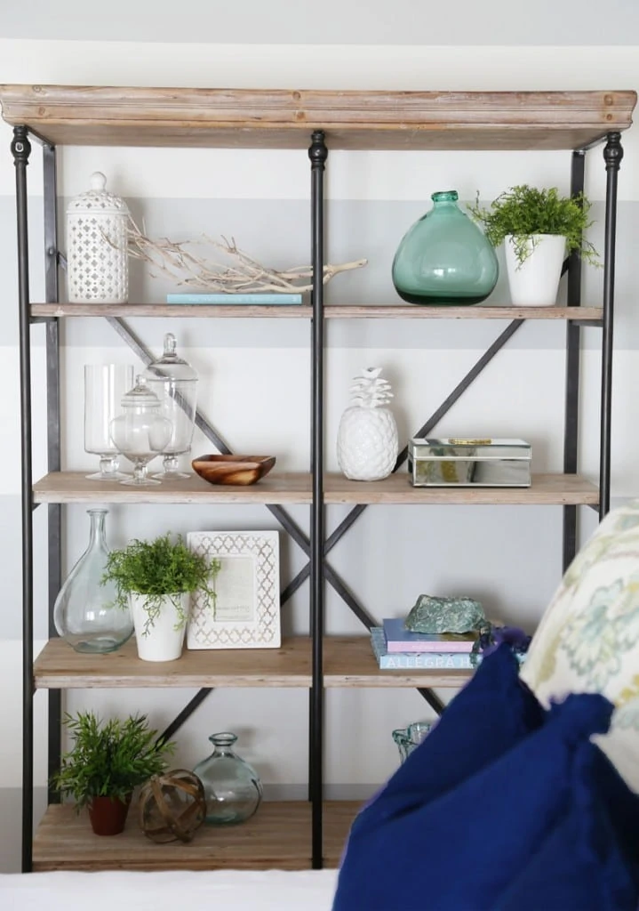 Crestview Collection La Salle Bookshelf in Guest Bedroom