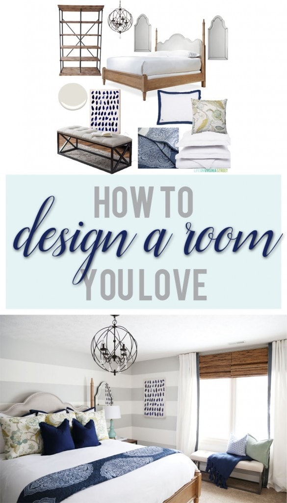 A step-by-step guide for learning how to design a room you love graphic.