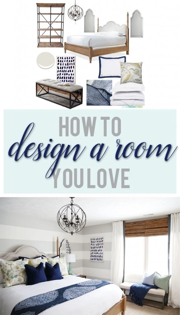 A step-by-step guide for learning how to design a room you love graphic.