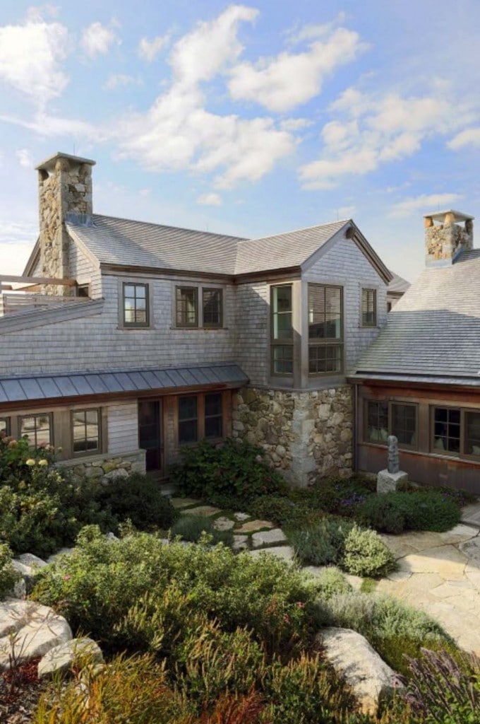 Beach House with Barn Like Details via One Kind Design and Hutker Architects