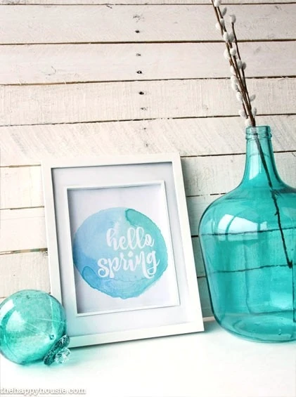 Hello Spring - Free Printable in 10 Color Choices
