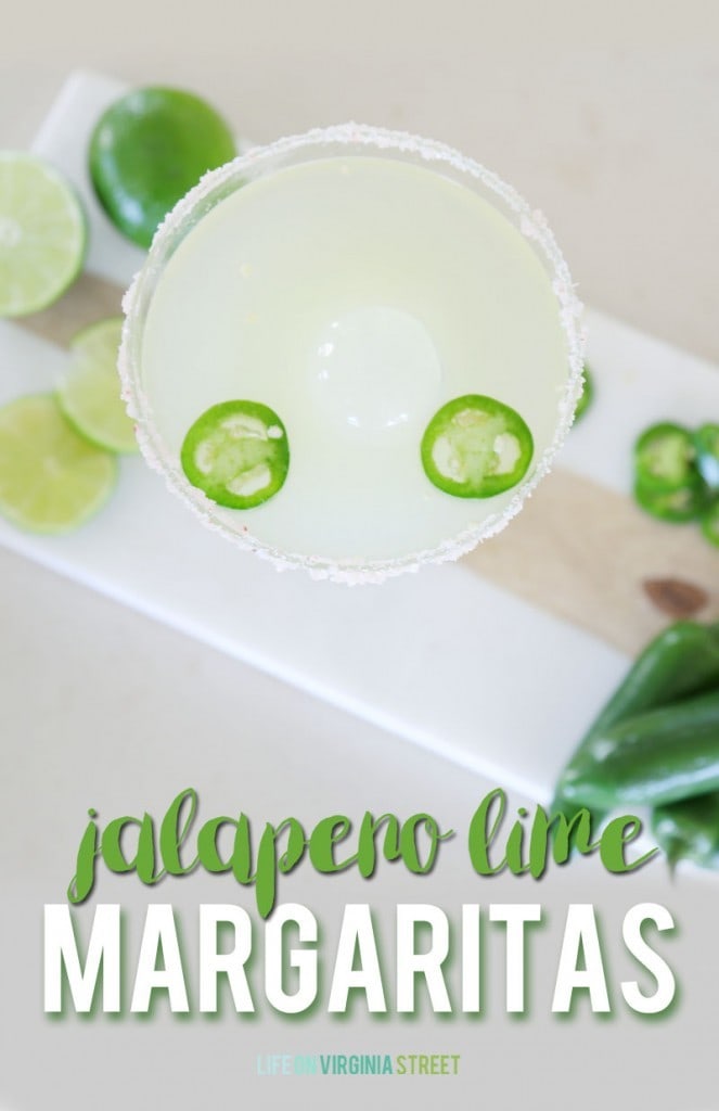 Slices of jalapeños inside the margarita drink.