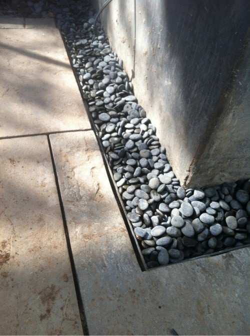 Mexican pebbles for a drain