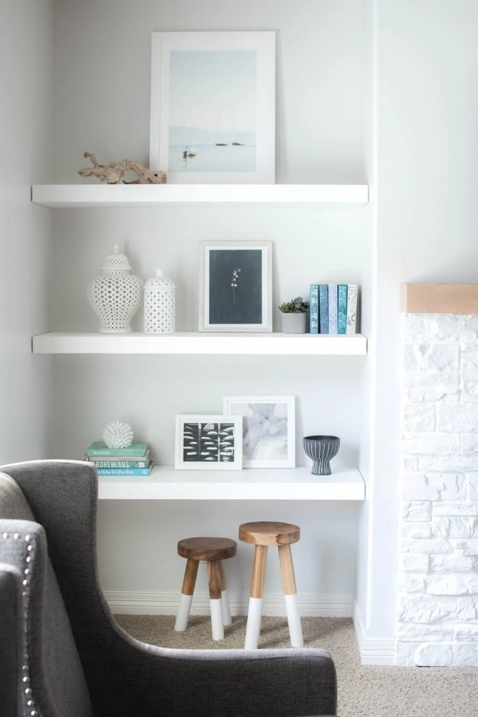Styled Floating Shelves by Mandy & Such