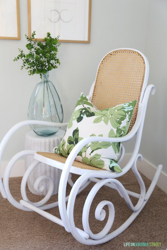 Cane Back Rocker Makeover via Life On Virginia Street