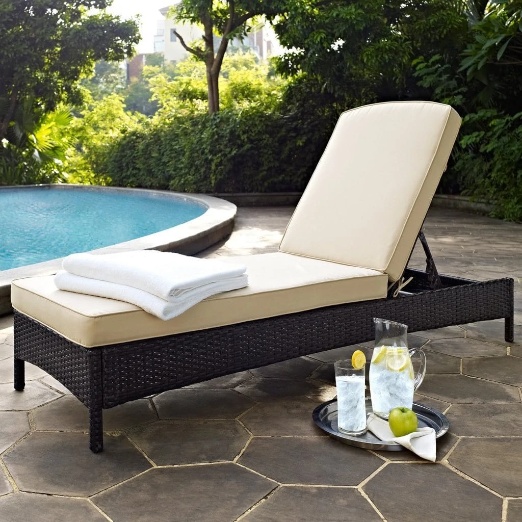 Pool Design Updates: Crosley Palm Harbor Outdoor Wicker Chaise Lounge