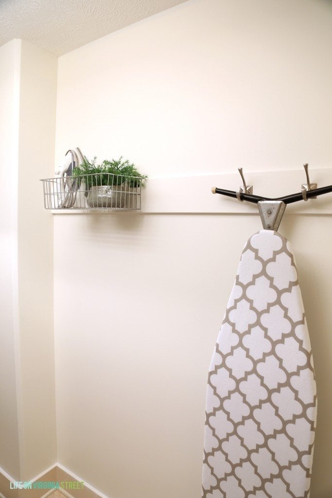 DIY Ironing Board Storage and a Laundry Room Makeover