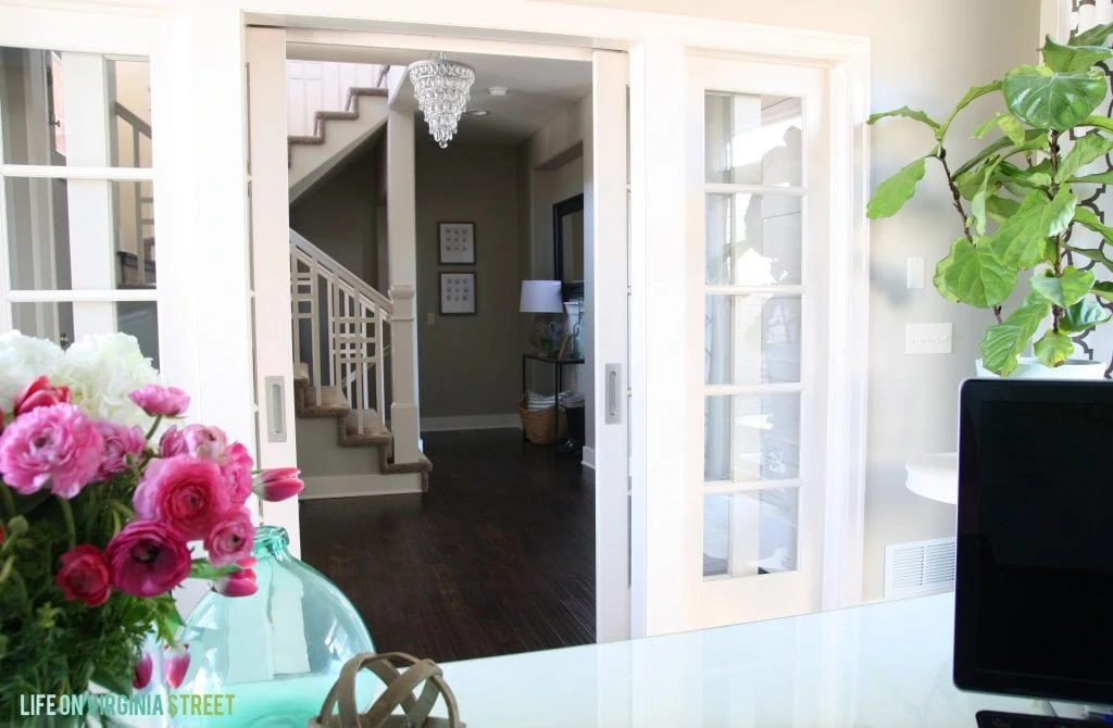 Office French Doors and Spring Home Tour via Life On Virginia Street