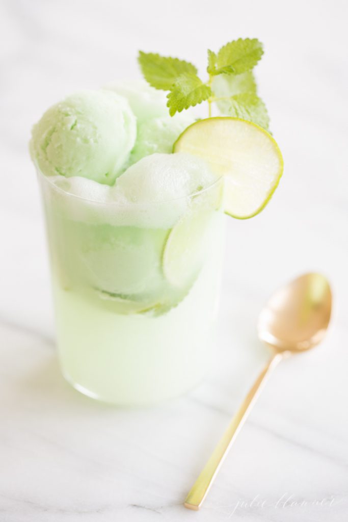 Mojito Float Recipe via Julie Blanner