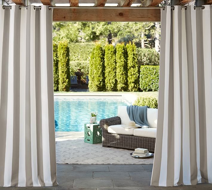 Sunbrella Outdoor Striped Drapes