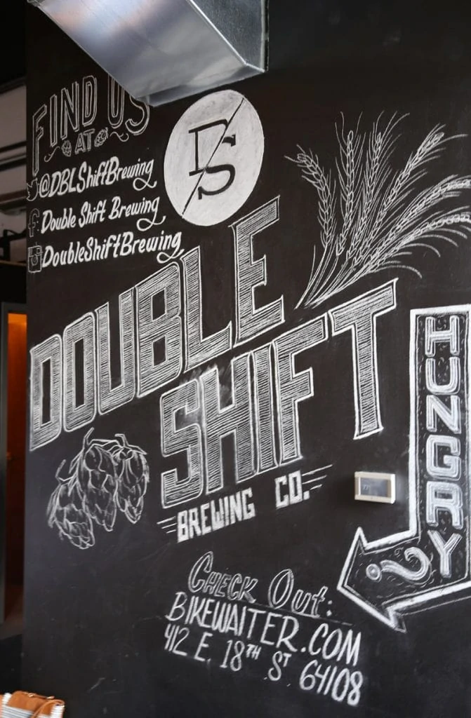 Double Shift Brewing Co Chalk Art