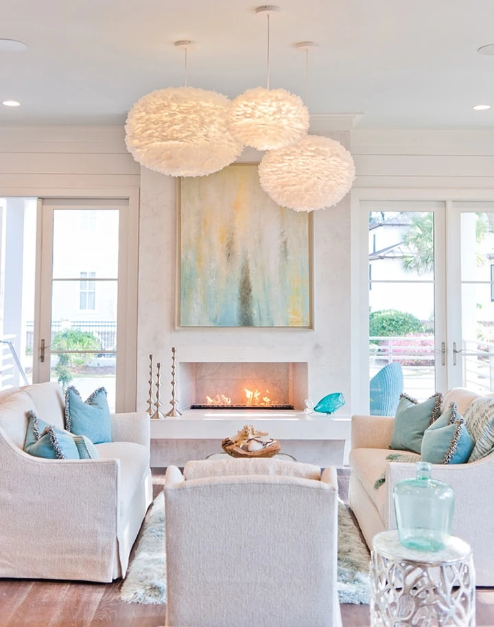 beachy living room