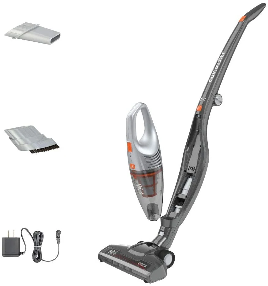 This cordless vacuum helps us to keep pet fur off our dark hardwood floors!