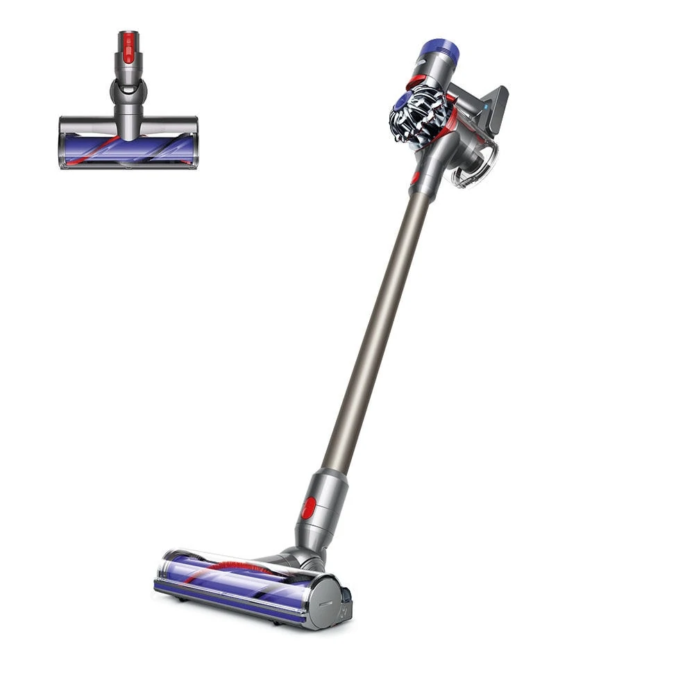 Certified refurbished Dyson cordless vacuum for cleaning up pet fur.