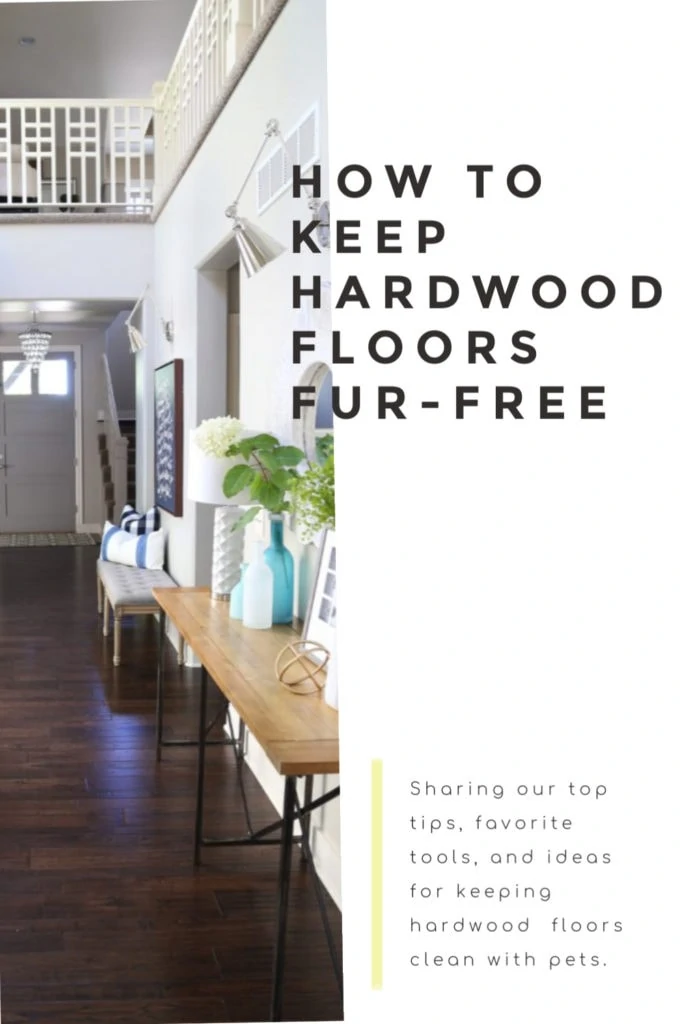 Tips for how to keep hardwood floors fur-free from cats, dogs and other pets in your home!