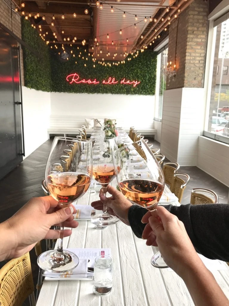 A private room with a long table.