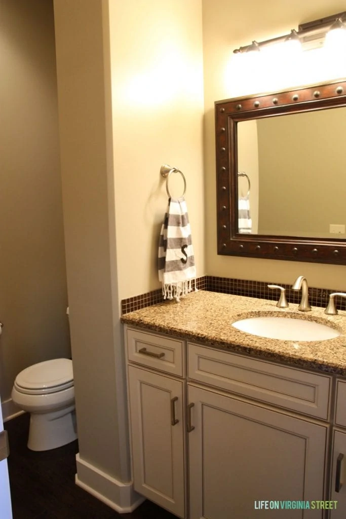 The powder room before being renovated.