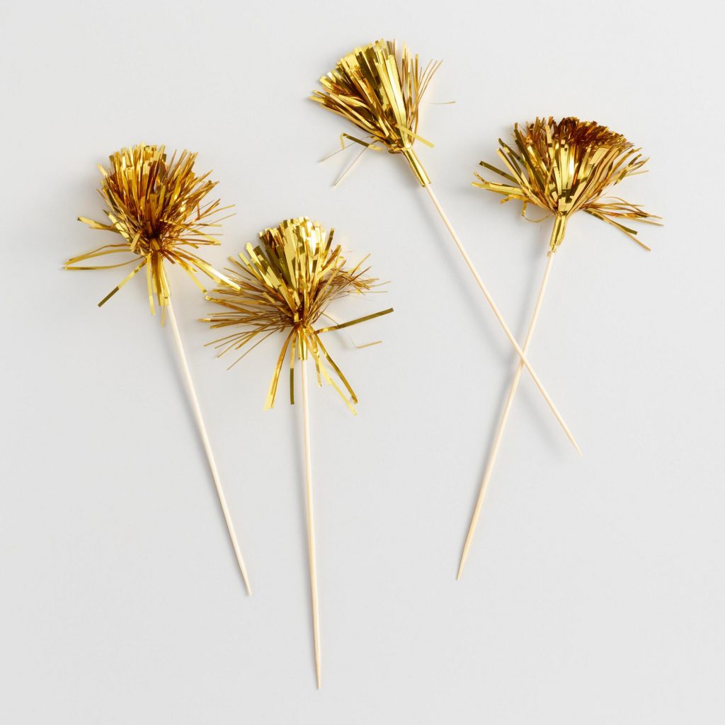 Festive Gold Drink Stirrers