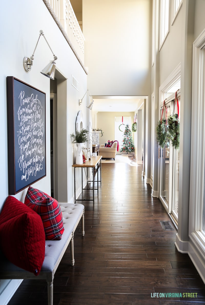 Black and White Buffalo Plaid Christmas Home Tour 2019 - The Crafting Nook