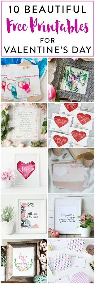 10 Free Valentine's Day Printables blogger poster.