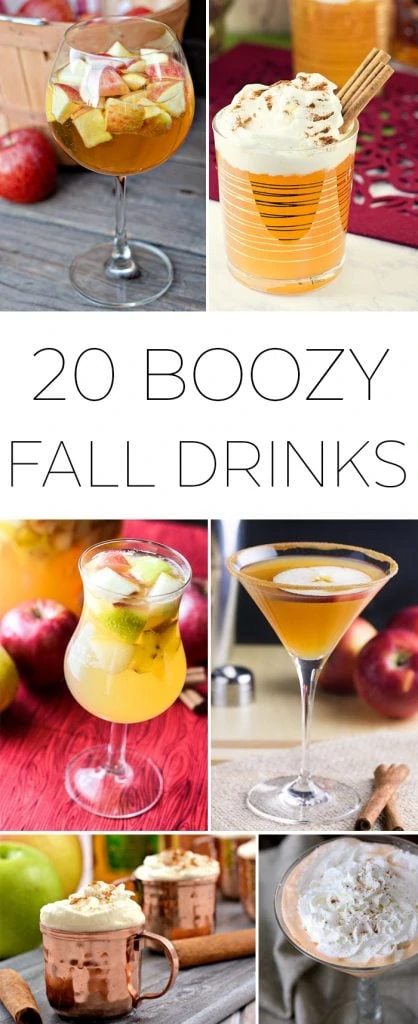20 boozy fall cocktail and drink recipes.