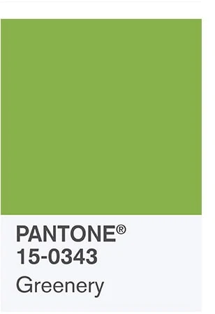 Pantone 2017 color of the year: Greenery.