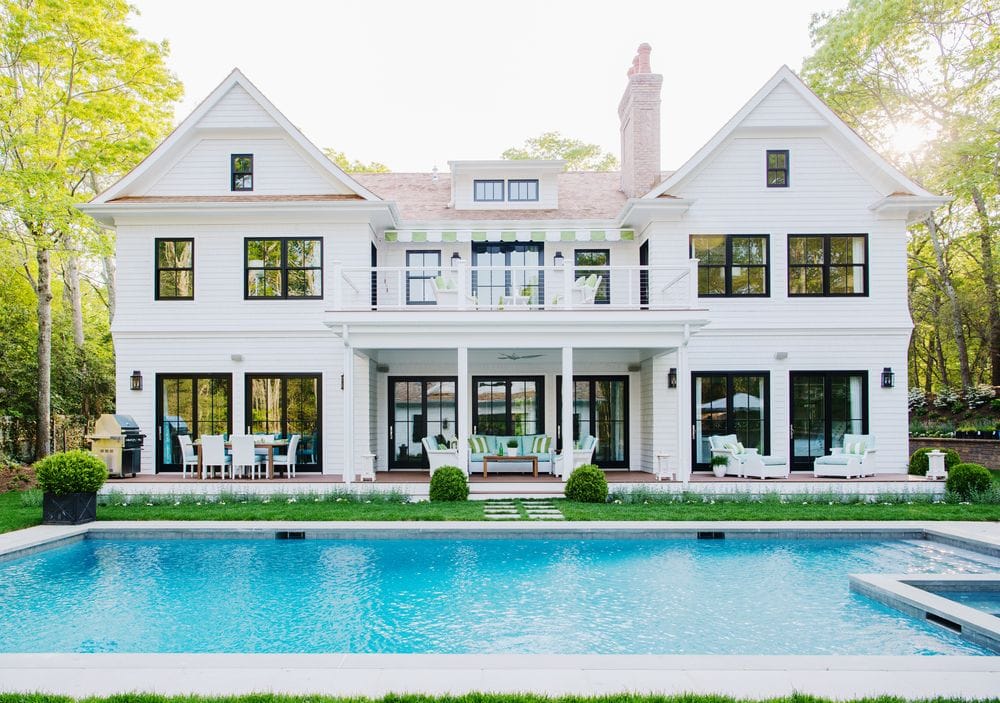 Coastal Living White House with Black Trim