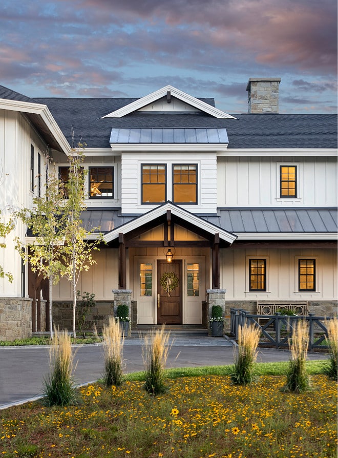 Modern Farmhouse Front Porch via Jackson and LeRoy