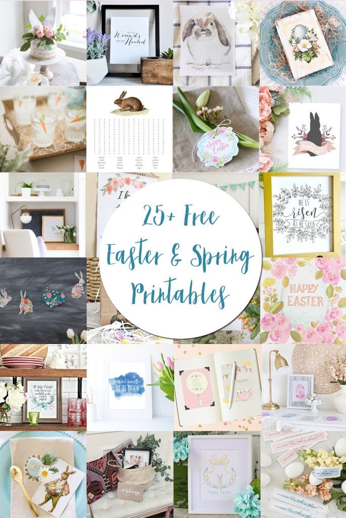 A collection of 25+ free Easter and spring printables that are perfect for your home decor!